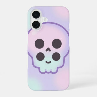 Cute Pastel Skull Kawaii Halloween Case iPhone 16 Hülle