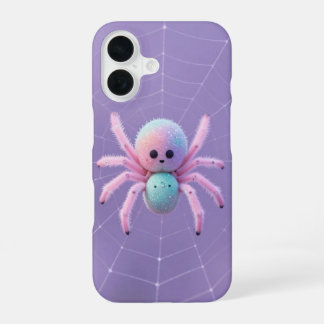 Cute Pastel Spider on Web Halloween Case iPhone 16 Hülle