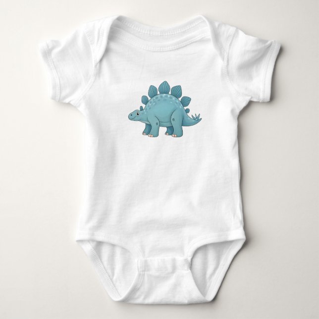 Cute pastel Stegosaurus collection Baby Strampler (Vorderseite)