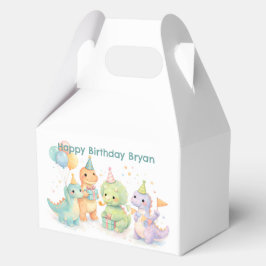 Cute Pastel Watercolor Dinosaurs Birthday Geschenkschachtel