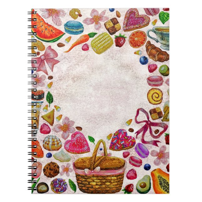 Cute Pastry Confections Sweets Notizblock (Vorderseite)