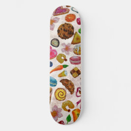 Cute Pastry Confections Sweets Skateboard