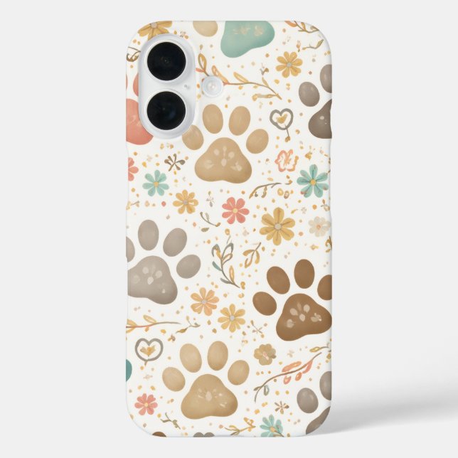 Cute Paw Prints Case-Mate iPhone Hülle (Rückseite)