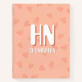 Cute Peachy Notebook with initials  Notizbuch