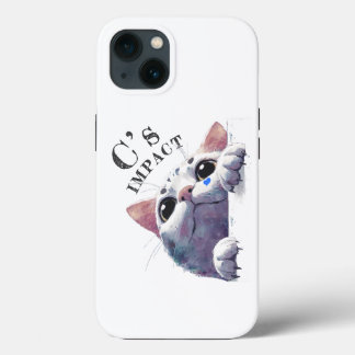Cute Peeking Cat Acrylic Style - C’s IMPACT Black2 Case-Mate iPhone Hülle