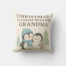 Cute Penguin Christmas Pillow for Grandma – Gift Kissen