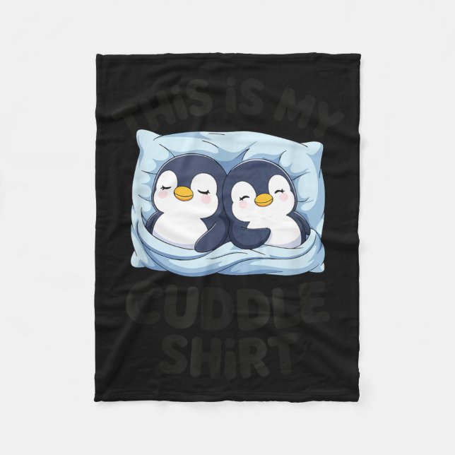 Cute Penguin Cuddle Cozy Sleep Matching Couple  Fleecedecke (Vorderseite)