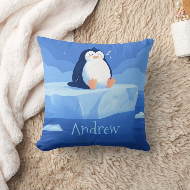 Cute Penguin Gift, Personalized Penguin  Kissen (Decke)