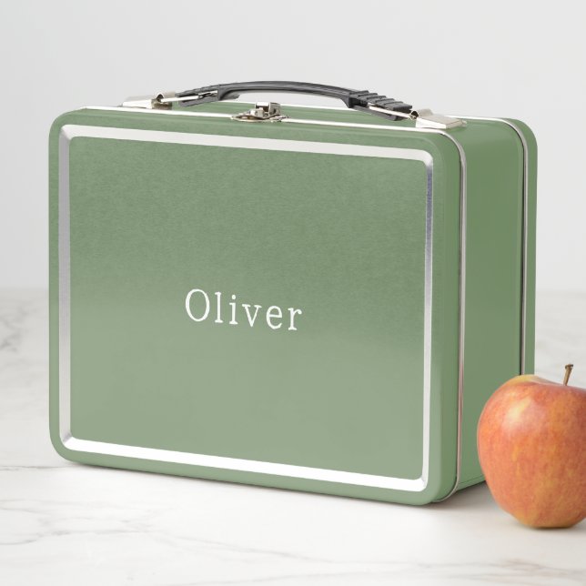 Cute Personalised Your Own Name Metal Lunchbox. Metall Brotdose (Beispiel)