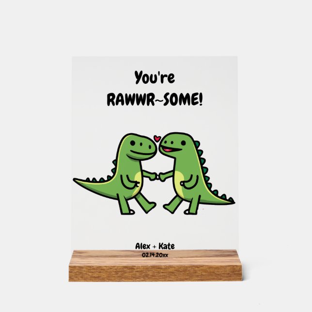 Cute Personalized Anniversary Gift Acrylschild (Vorderseite)