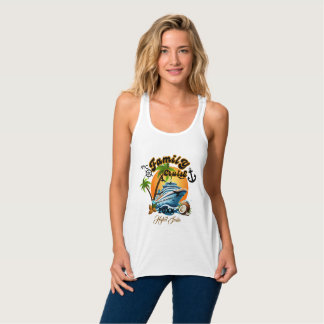 Cute Personalized Cruise Ship Family Trip Sunset T Tank Top