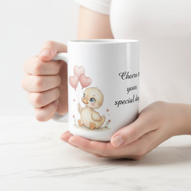 Cute Personalized Duckling Mug Kaffeetasse (Von Creator hochgeladen)