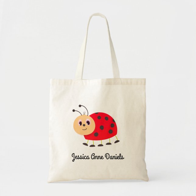 Cute personalized ladybug tote tragetasche (Vorne)