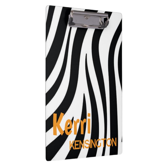 Cute Personalized Leopard Print Clipboard  Klemmbrett (Rechts)