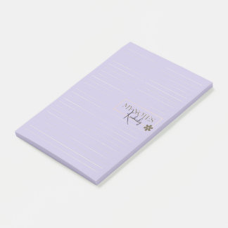Cute Personalized Lined Simple Modern Lavender Post-it Klebezettel