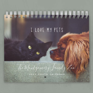 Cute personalized Pet Lovers 2025 Foto Kalender