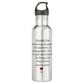 cute personalized thank you love  edelstahlflasche