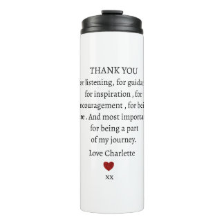 cute personalized thank you love  thermosbecher