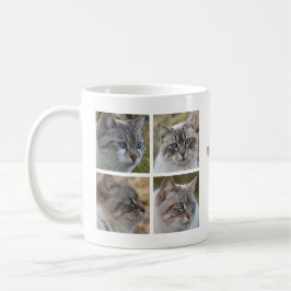 Cute Pet Cat Custom 8 Photo Collage Coffee Mug Kaffeetasse
