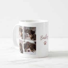Cute Pet Dog Custom 8 Photo Collage Kaffeetasse