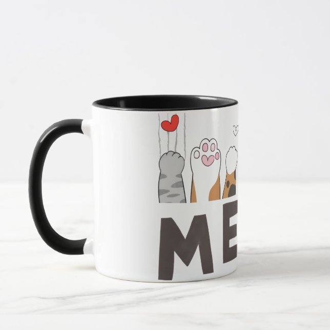 Cute Pet Paw Love Mug Tasse (Links)