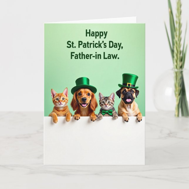 Cute Pets Peek Greeting Card Karte (Vorderseite)