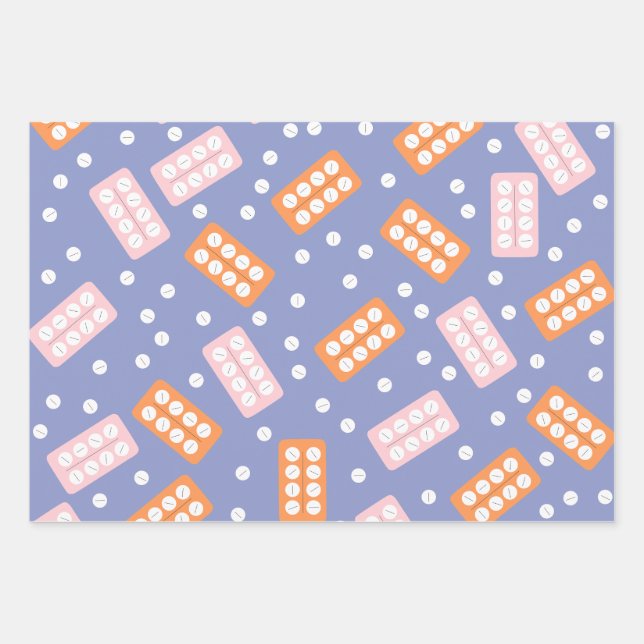 Cute Pharmacy Tech Wrapping Paper Geschenkpapier Set (Vorderseite)