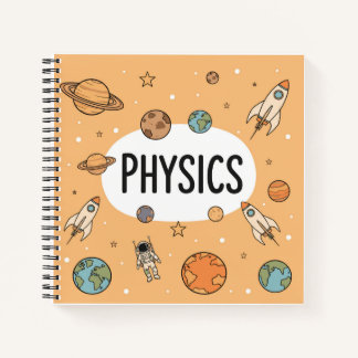 Cute Physics Science Space Rocket Planets Personal Notizbuch