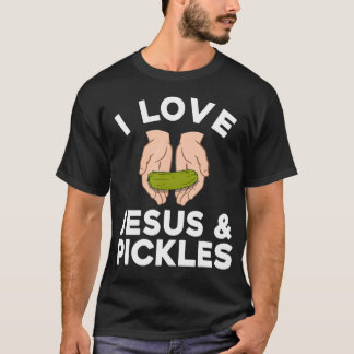 Cute Pickle Design For Men Women Kids Jesus Pickle T-Shirt