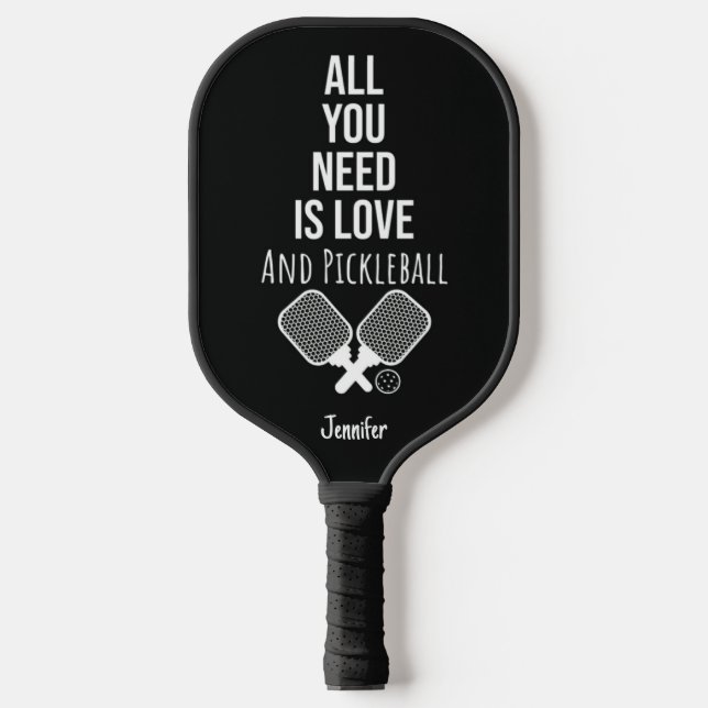 Cute Pickleball Typography Modern Trendy Cool Schläger (Vorderseite)