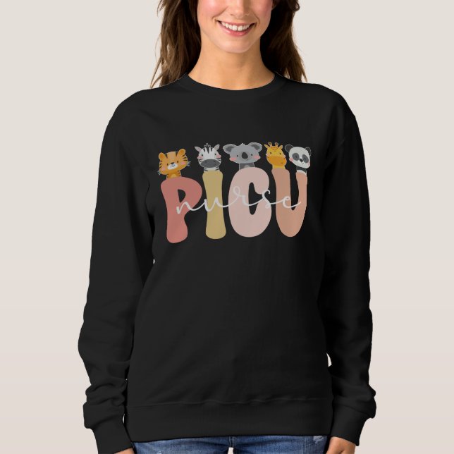 Cute PICU Nurse Pediatric Intensive Care Unit Sweatshirt (Vorderseite)