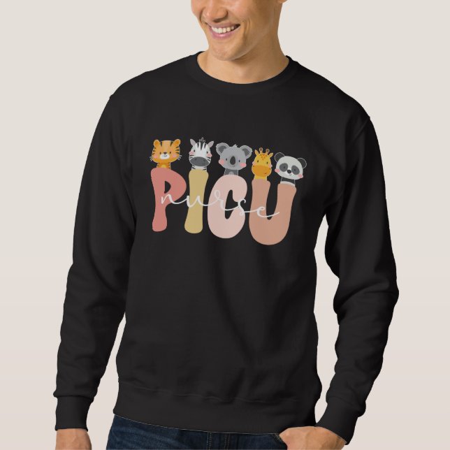 Cute PICU Nurse Pediatric Intensive Care Unit Sweatshirt (Vorderseite)