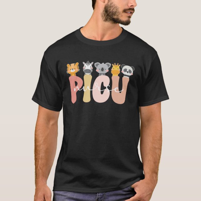 Cute PICU Nurse Pediatric Intensive Care Unit T-Shirt (Vorderseite)