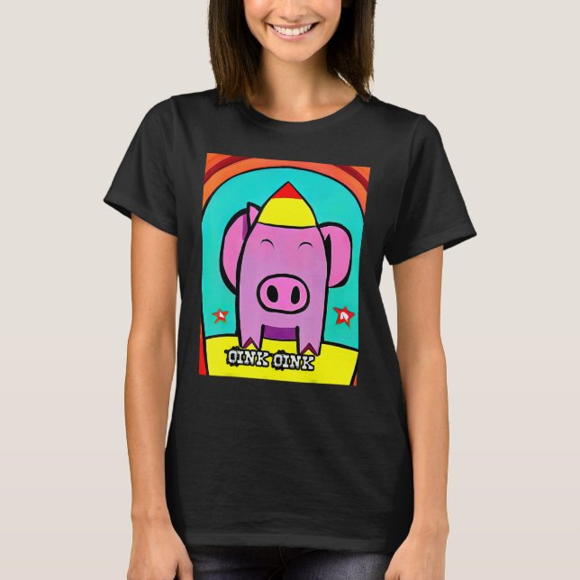 Cute Pig Piggie Oink Oink 15 T-Shirt (Vorderseite)
