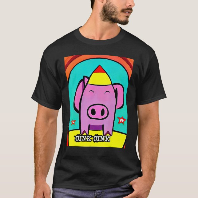 Cute Pig Piggie Oink Oink 15 T-Shirt (Vorderseite)