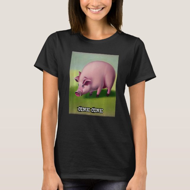 Cute Pig Piggie Oink Oink  26 T-Shirt (Vorderseite)