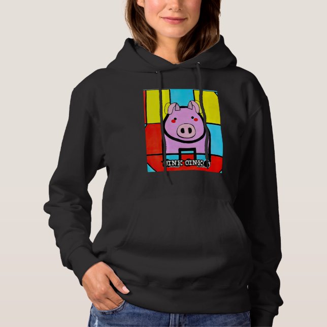 Cute Pig Piggie Oink Oink 43 Hoodie (Vorderseite)