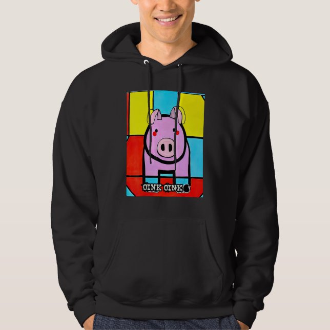Cute Pig Piggie Oink Oink 43 Hoodie (Vorderseite)