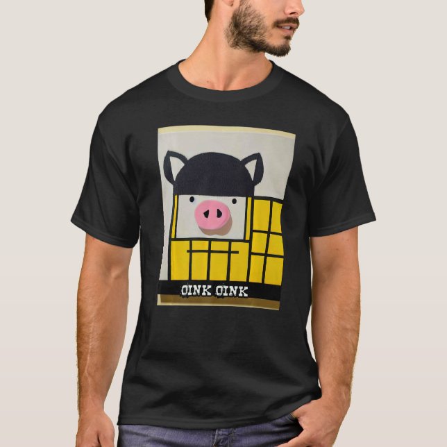 Cute Pig Piggie Oink Oink  48 T-Shirt (Vorderseite)