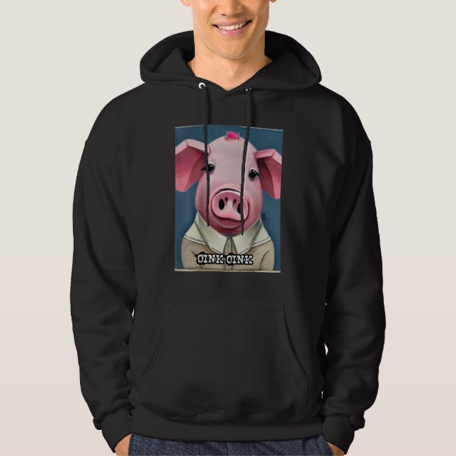 Cute Pig Piggie Oink Oink 52 Hoodie (Vorderseite)