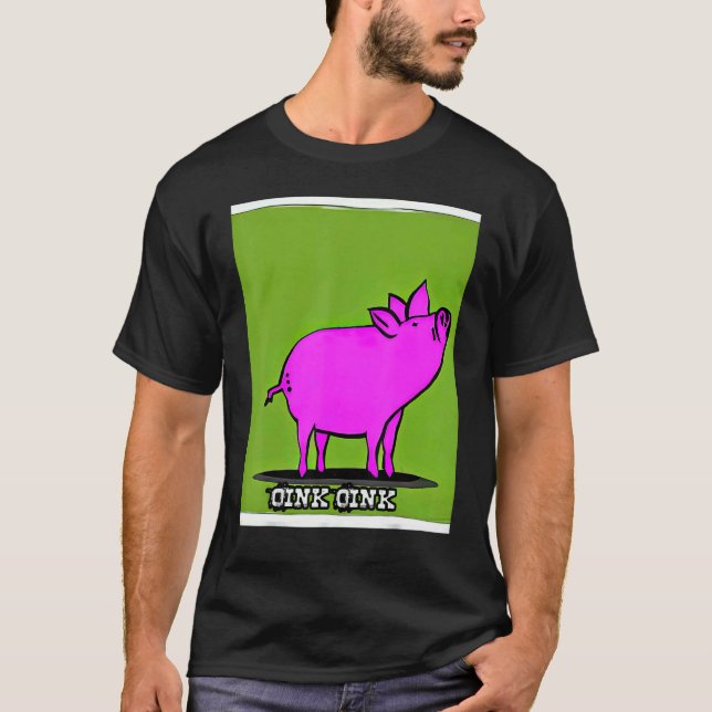 Cute Pig Piggie Oink Oink 7 T-Shirt (Vorderseite)