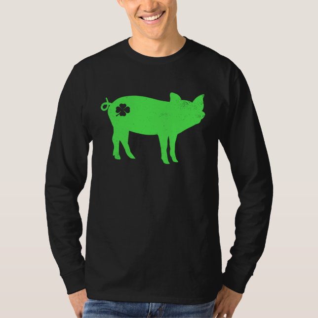 Cute Pig Shamrock St Patrick s Day Saint Paddy s T-Shirt (Vorderseite)