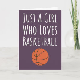 Cute Pink Basketball Cards For Baby Girls Kids  Karte