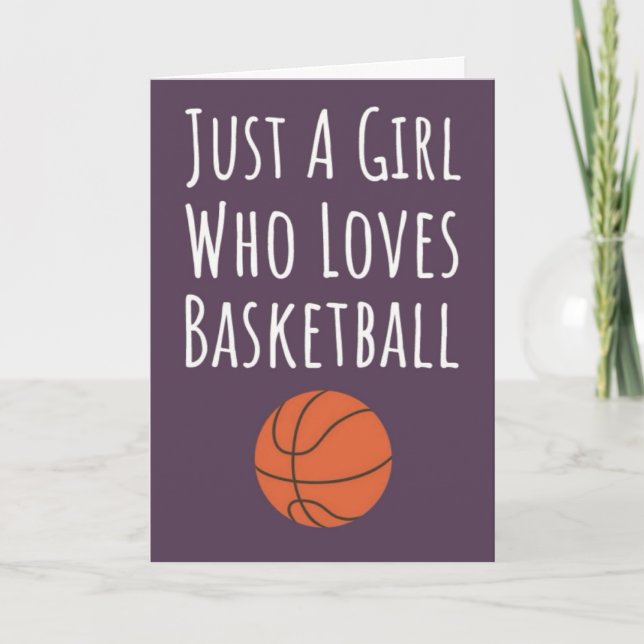 Cute Pink Basketball Cards For Baby Girls Kids  Karte (Vorderseite)