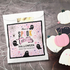 Cute Pink Black Sweet Spooky Halloween Ghost Geschenktütchen