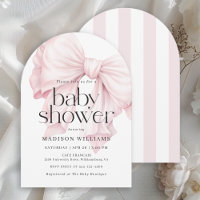 Cute Pink Bow Girl Babydusche