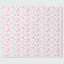 Cute Pink Bow Wrapping Paper Geschenkpapier