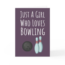 Cute Pink Bowling Cards For Baby Girls Kids Bowler