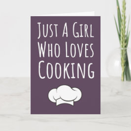 Cute Pink Cooking Cards For Baby Girls Cook Chef Karte