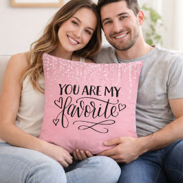 Cute Pink Couple Gift Decor Kissen